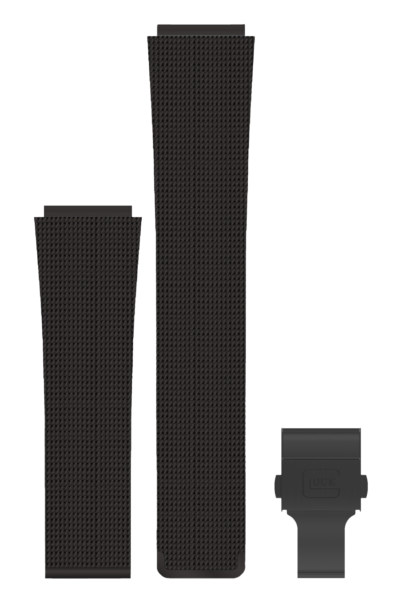 GLOCK Stainless Steel Strap in Black with Black Clasp GB-MESH-BLACK-BC