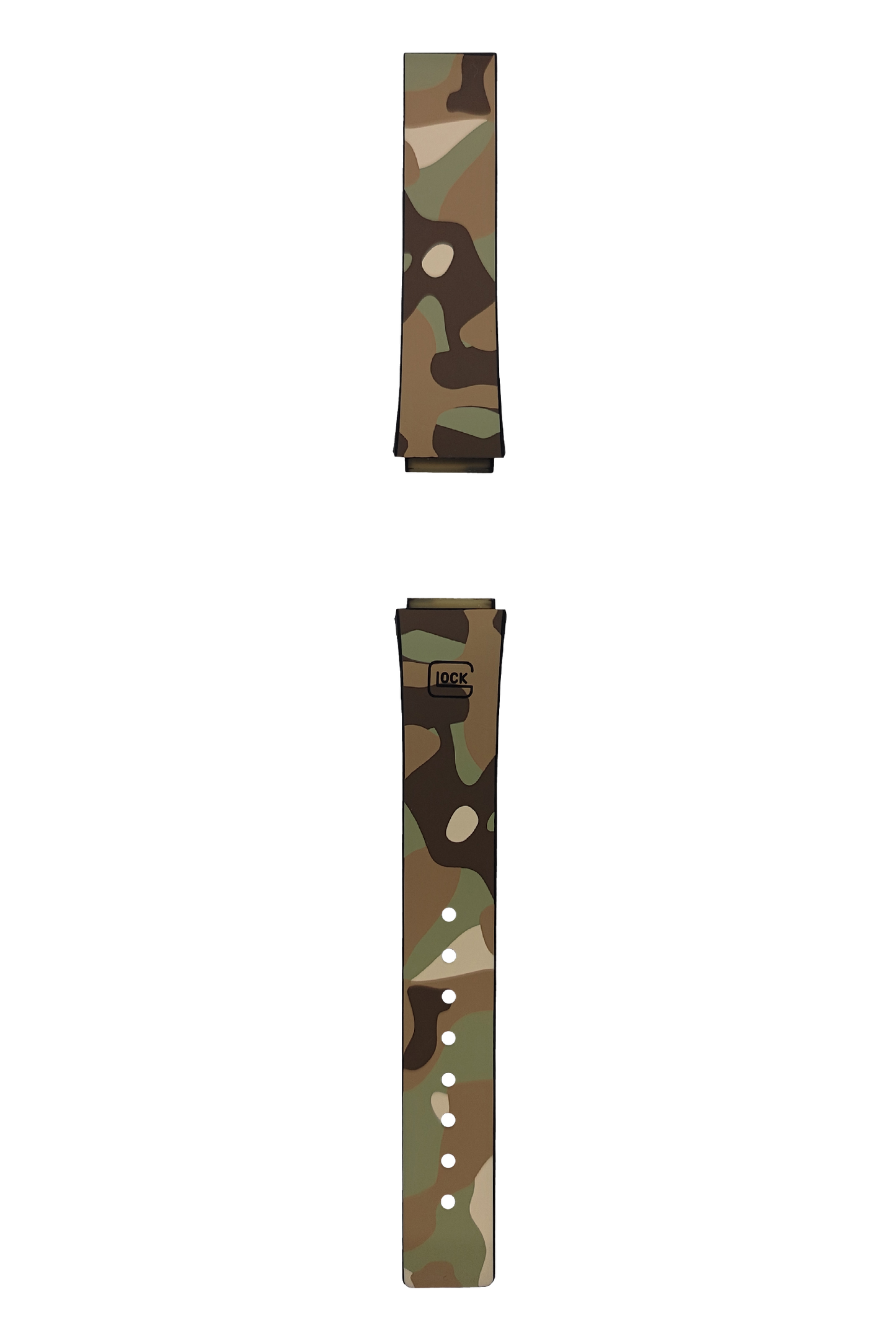 GLOCK Silicone Strap in Camouflage with Black Clasp GB-PU-CAMODESERT-BC Full View