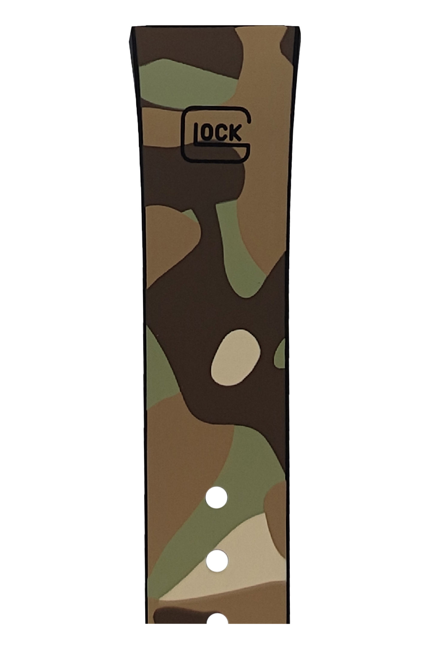 GLOCK Silicone Strap in Camouflage with Black Clasp GB-PU-CAMODESERT-BC Close Up