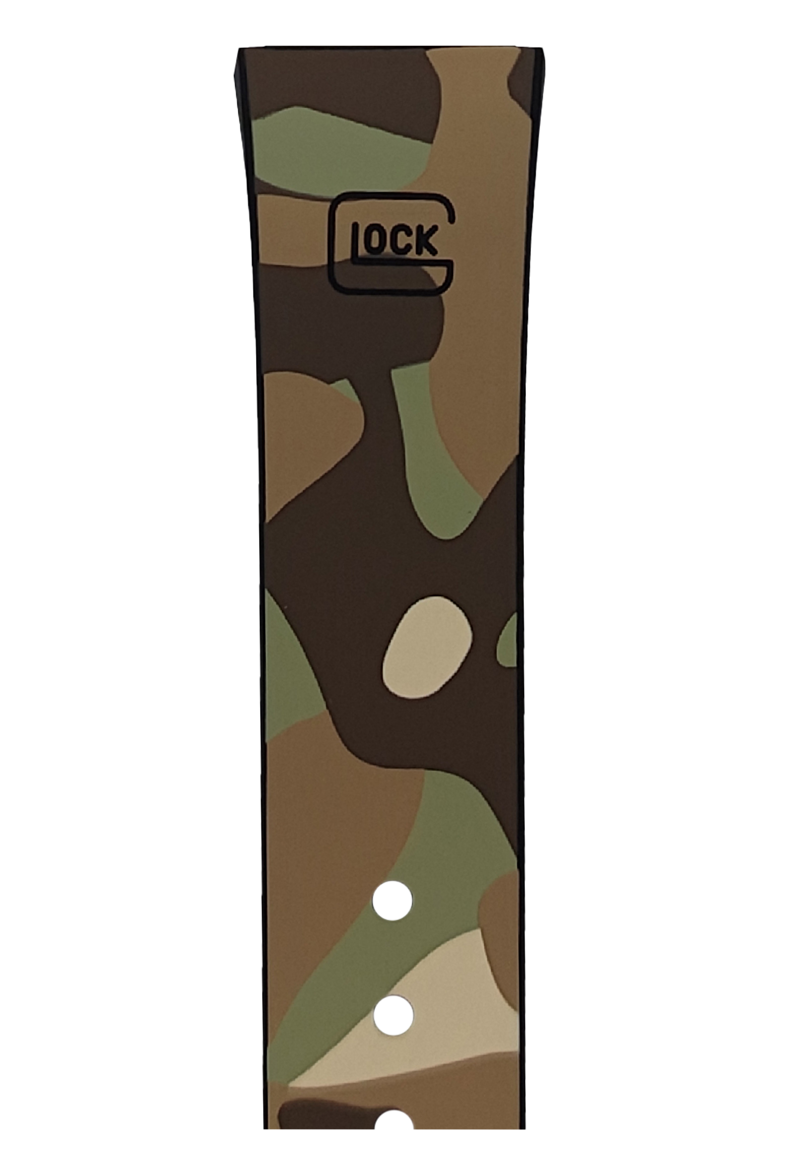 GLOCK Silicone Strap in Camouflage with Black Clasp GB-PU-CAMODESERT-BC Close Up