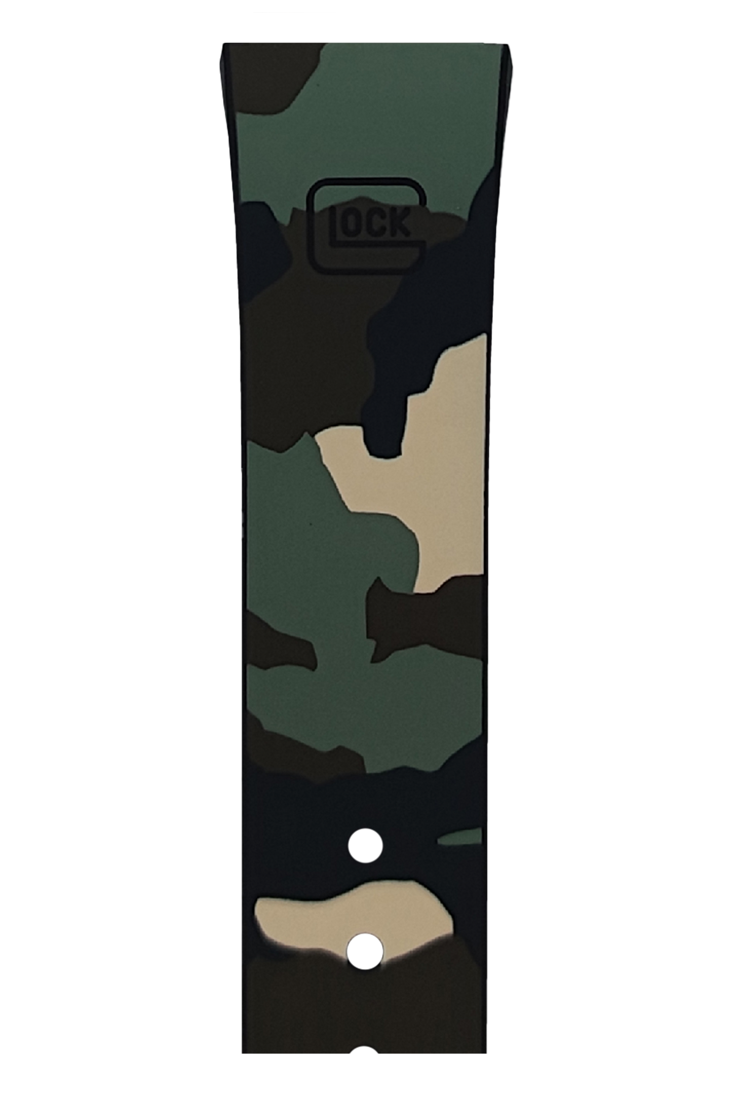 GLOCK Silicone Strap in Camouflage with Black Clasp GB-PU-CAMOFOREST-BC Close Up