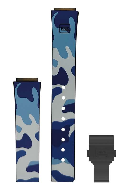 GLOCK Silicone Strap in Camouflage with Black Clasp GB-PU-CAMONAVY-BC