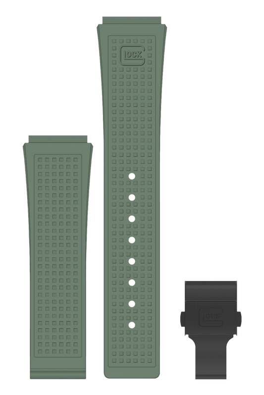 GLOCK Silicone Strap in Mint Green with Black Clasp GB-PU-MINTGREEN-RTF-BC