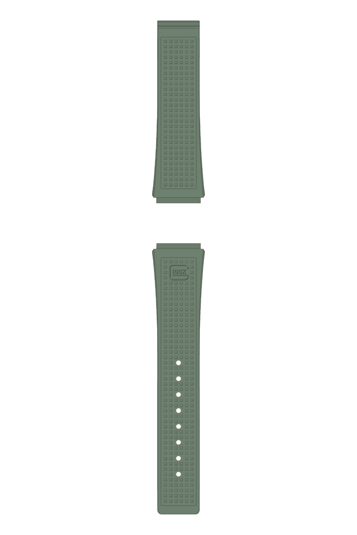 GLOCK Silicone Strap in Mint Green with Black Clasp GB-PU-MINTGREEN-RTF-BC Full View