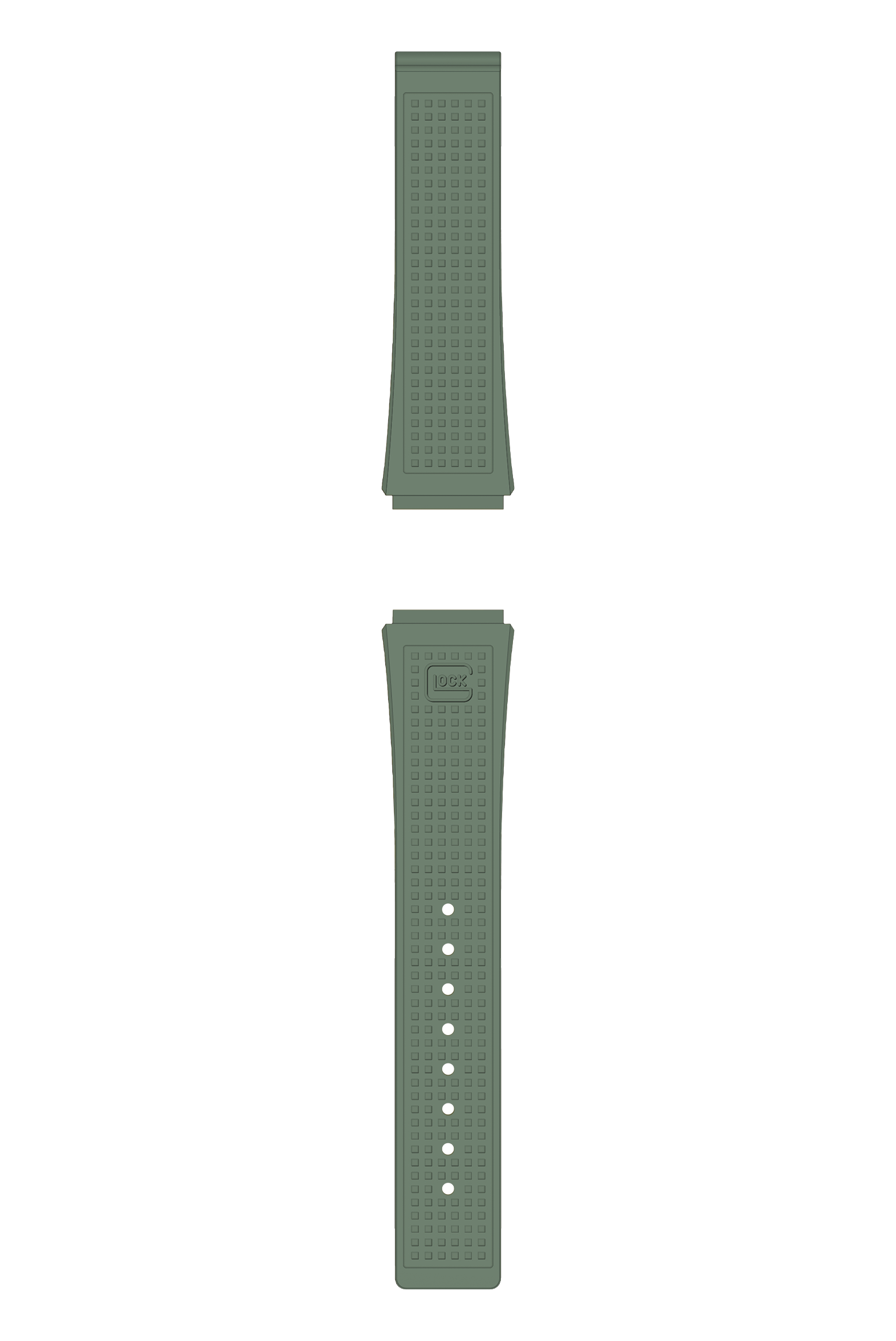 GLOCK Silicone Strap in Mint Green with Black Clasp GB-PU-MINTGREEN-RTF-BC Full View