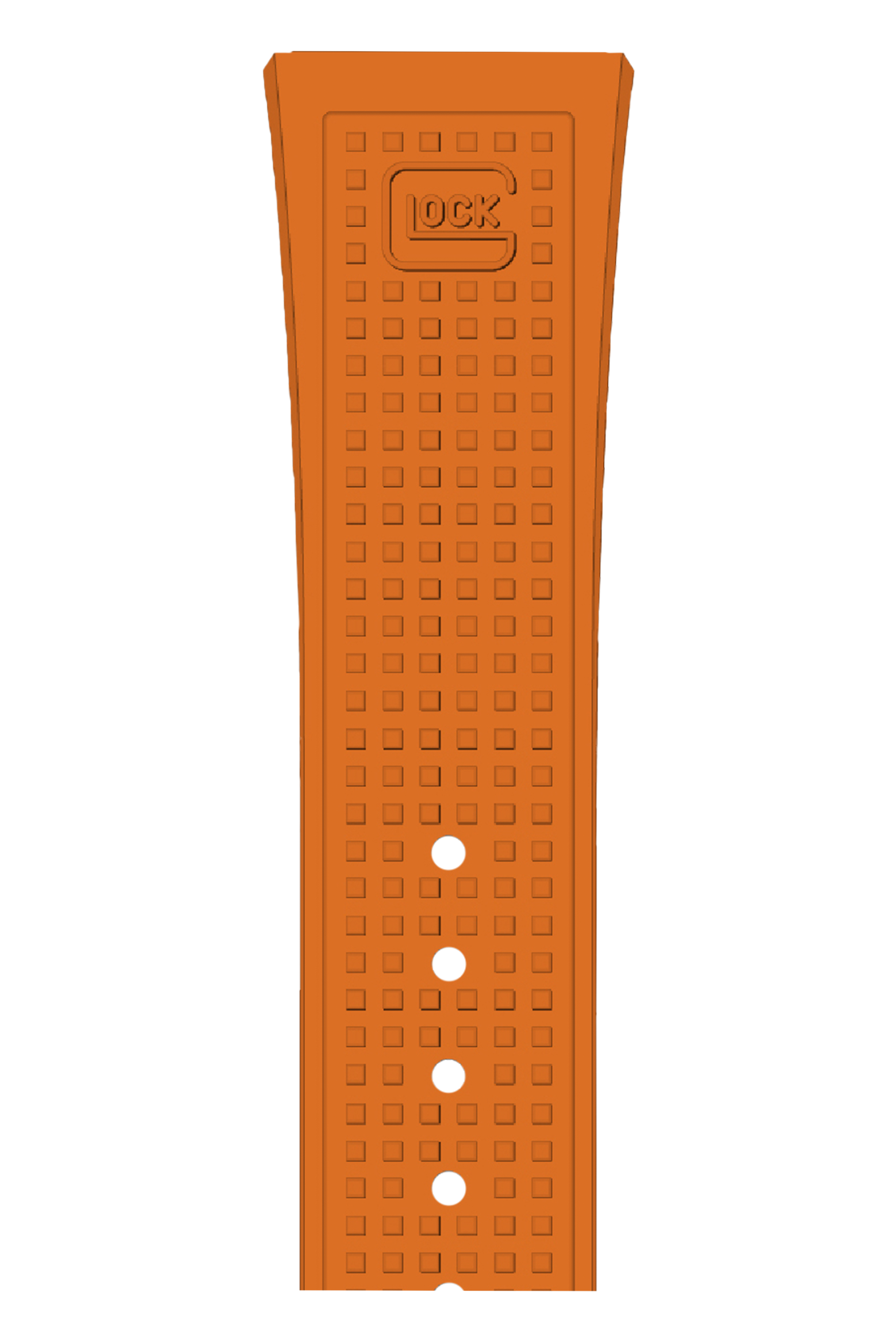 GLOCK Silicone Strap in Orange with Black Clasp GB-PU-ORANGE-RTF-BC Close Up