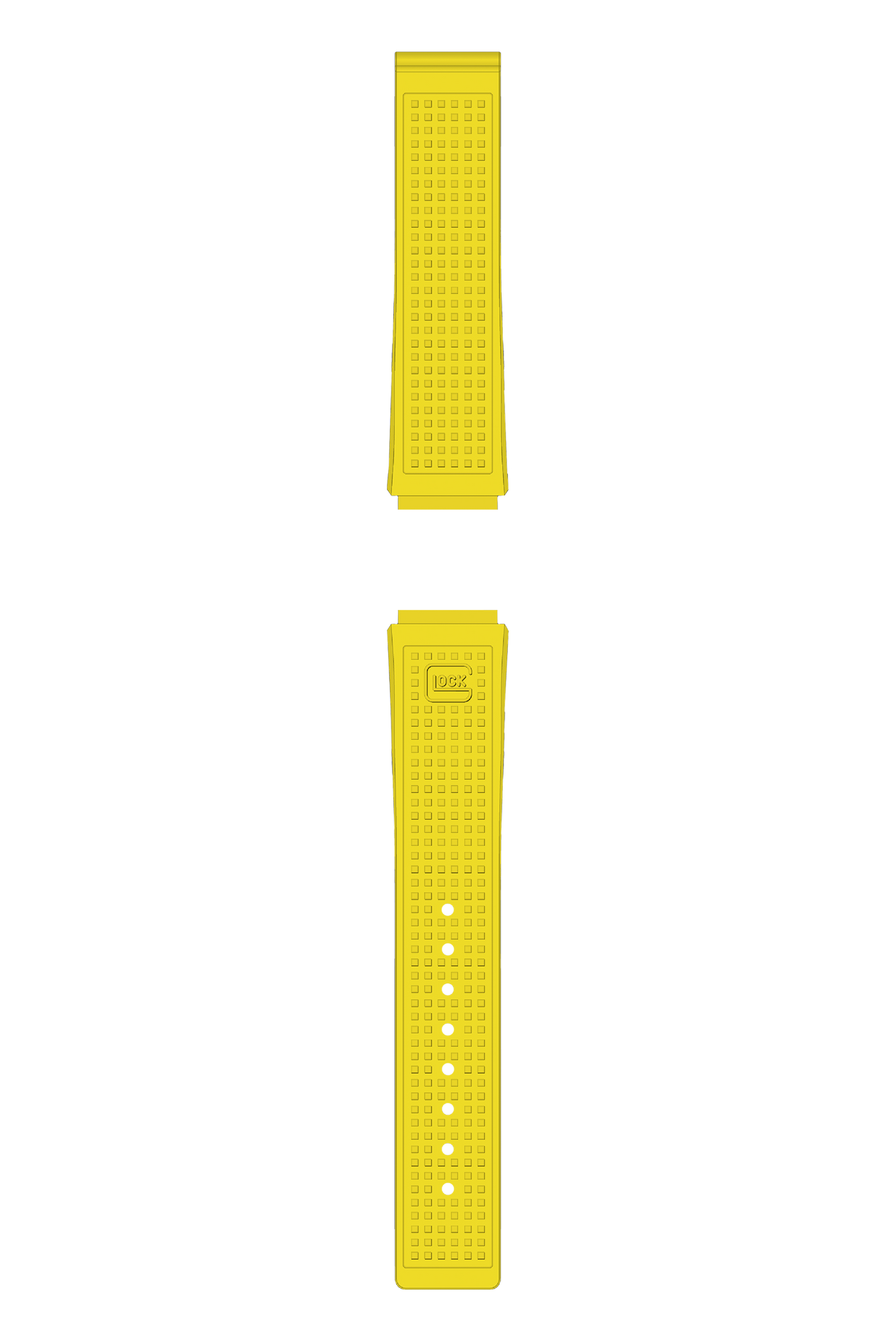 GLOCK Silicone Strap in Yellow with Black Clasp GB-PU-YELLOW-RTF-BC Full View