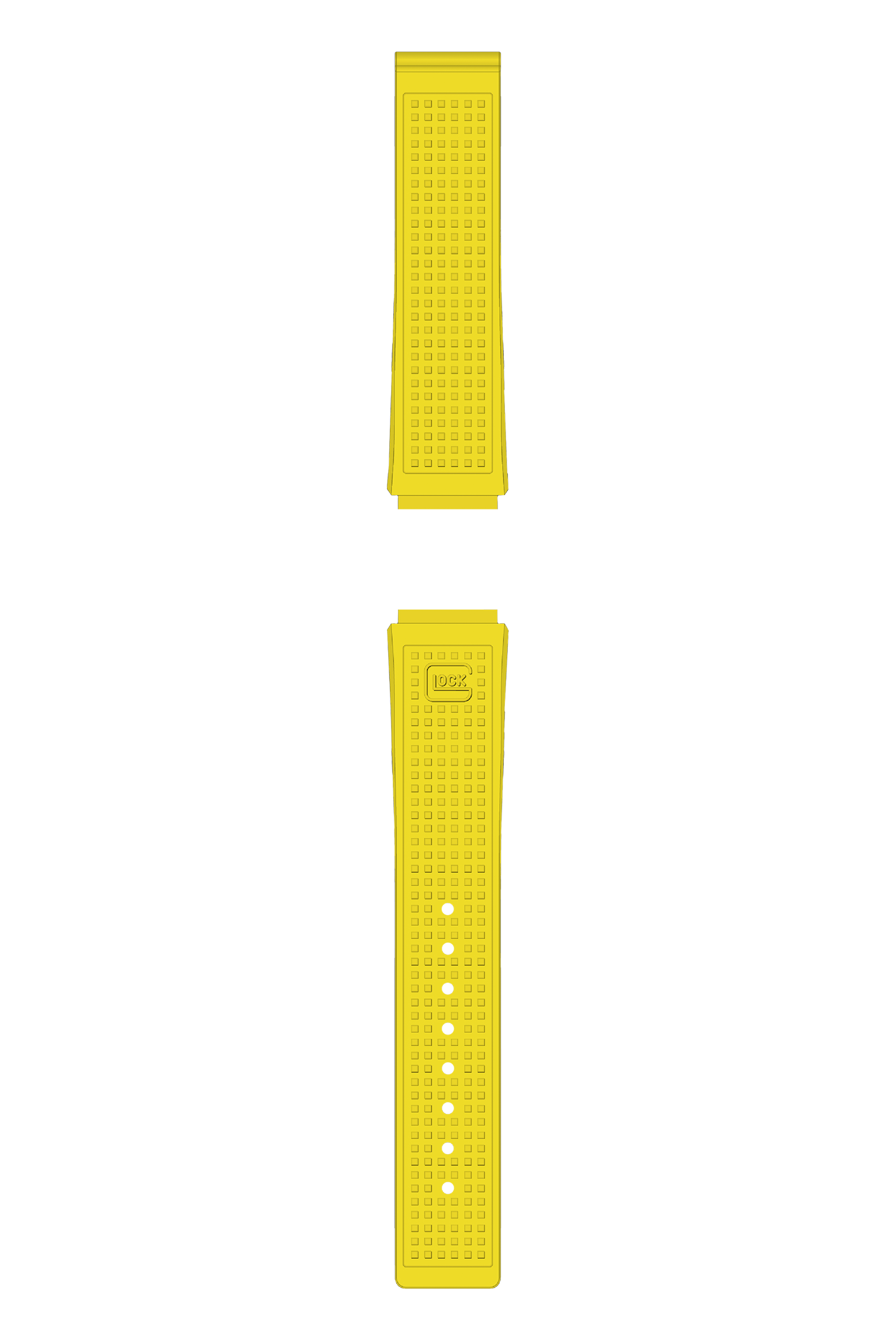 GLOCK Silicone Strap in Yellow with Black Clasp GB-PU-YELLOW-RTF-BC Full View