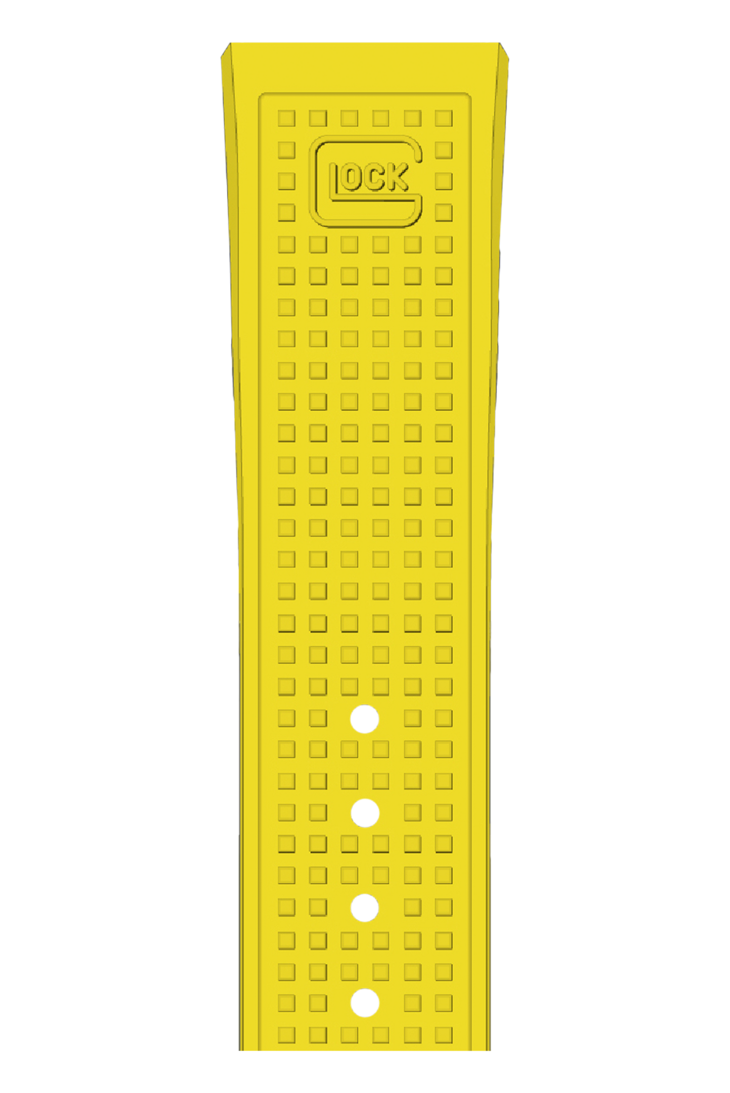 GLOCK Silicone Strap in Yellow with Black Clasp GB-PU-YELLOW-RTF-BC Close Up