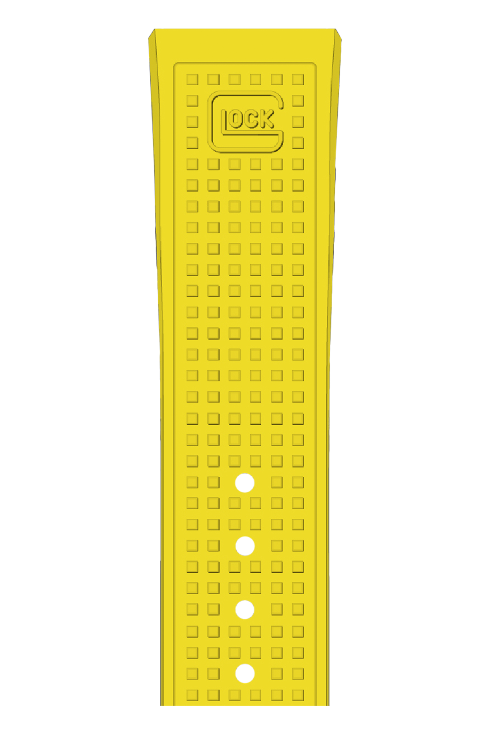 GLOCK Silicone Strap in Yellow with Black Clasp GB-PU-YELLOW-RTF-BC Close Up