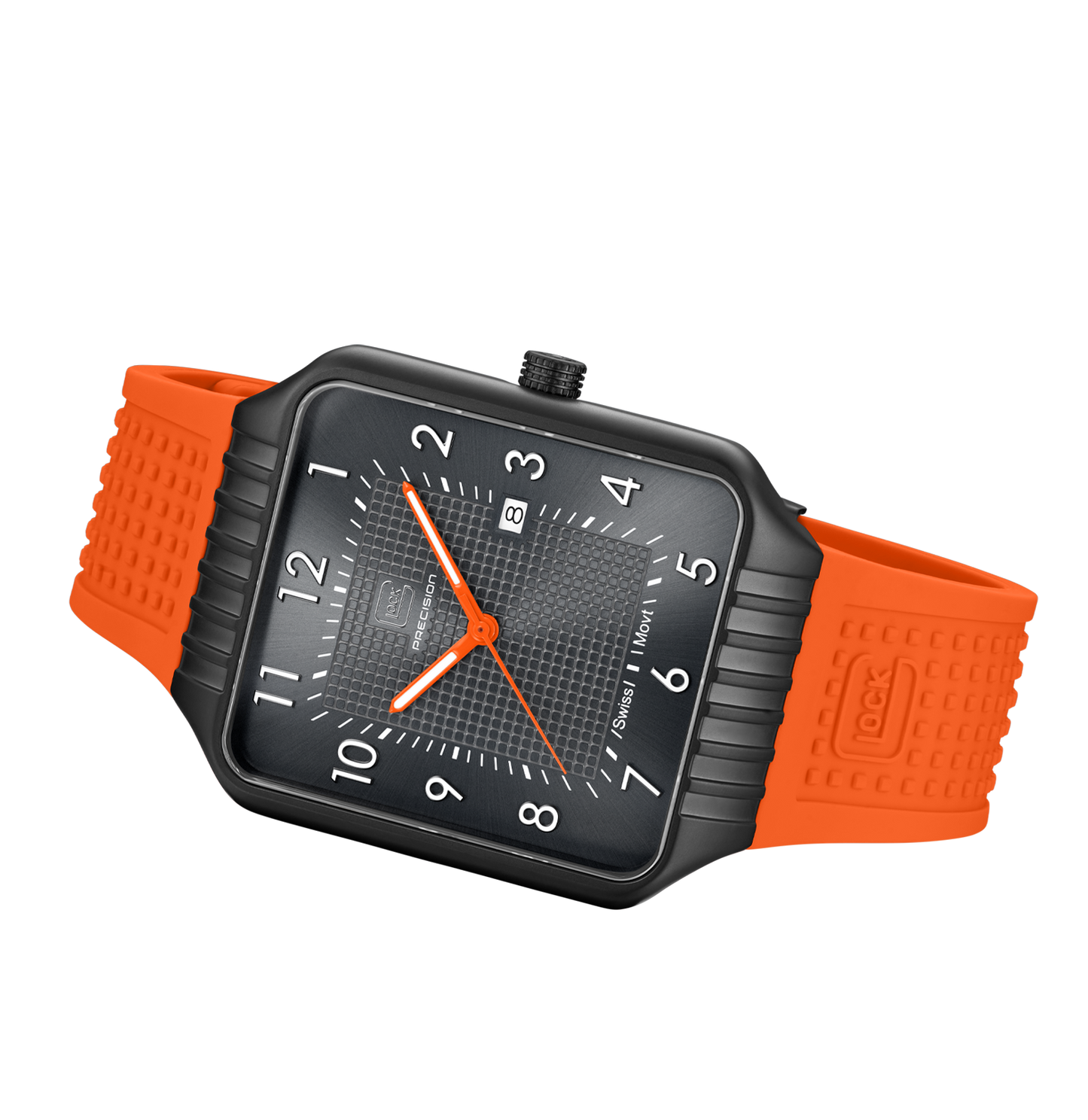 GLOCK Watch GW-2-1-24 Orange Silicone Strap RTF Structure Horizontal Shot