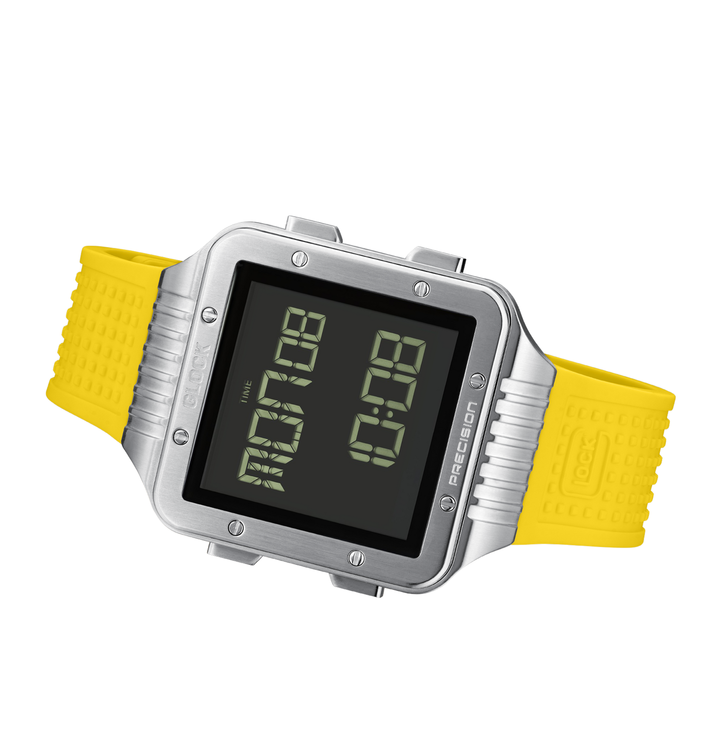 GLOCK Watch GW-23-1-22 Yellow Silicone Strap RTF Structure Horizontal View