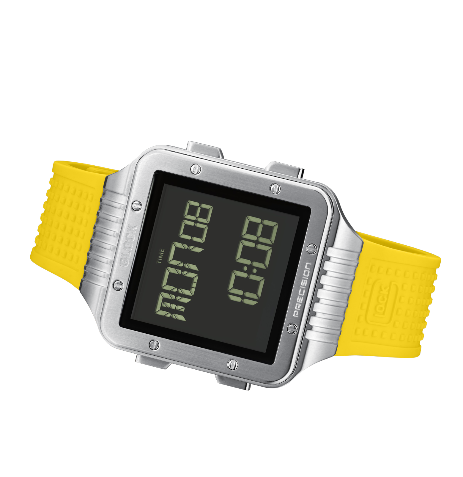 GLOCK Watch GW-23-1-22 Yellow Silicone Strap RTF Structure Horizontal View