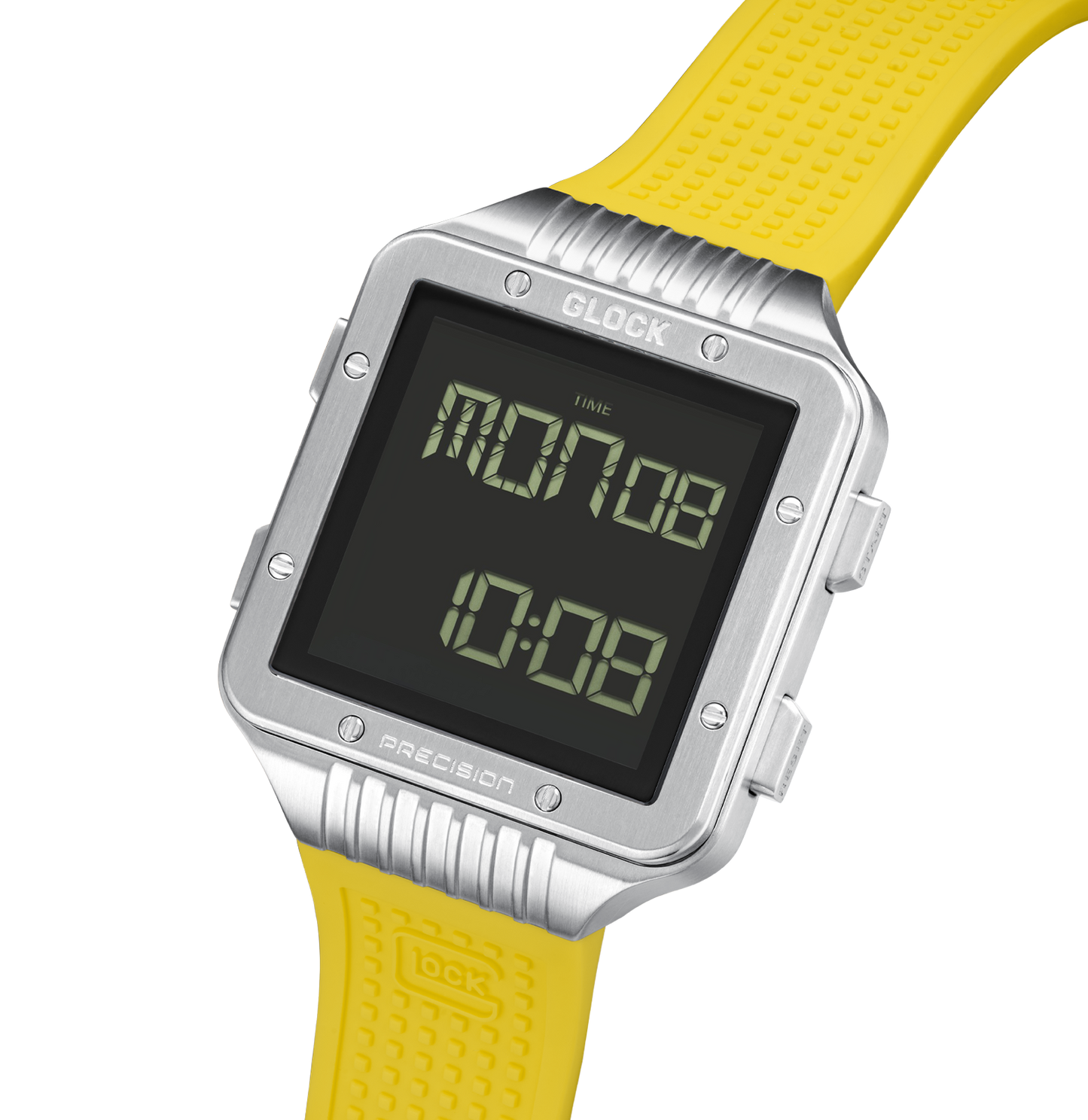 GLOCK Watch GW-23-1-22 Yellow Silicone Strap RTF Structure Half Side View