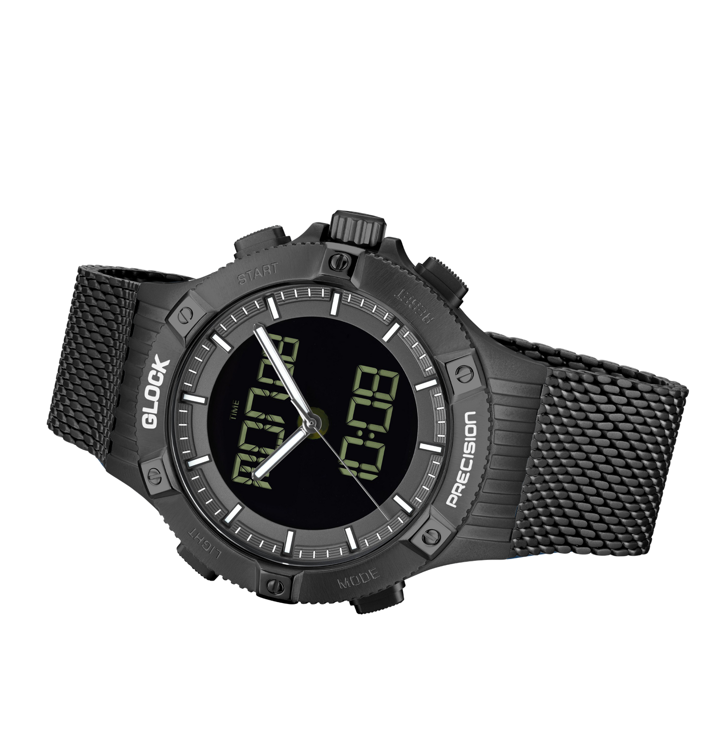 GLOCK Watch GW-24-1-24 Gunmetal Mesh Strap Horizontal View