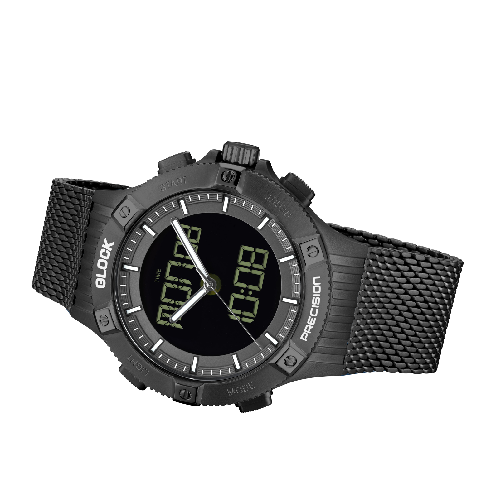 GLOCK Watch GW-24-1-24 Gunmetal Mesh Strap Horizontal View